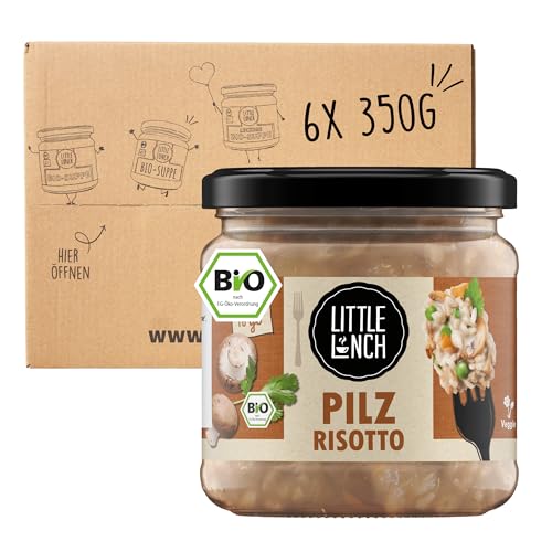 Little Lunch Fertiggericht Pilz Risotto, Reis, Ready Meal, 100% Bio, Veggie, 6er Pack, 6 x 350g von Little Lunch