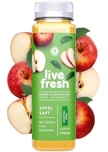 LiveFresh Bodensee Apfelsaft 12x250ml | kaltgepresst | niemals erhitzt (inkl. 3€ Einwegpfand) von LiveFresh