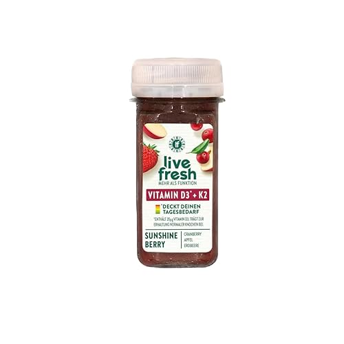 LiveFresh - Vitamin D Kur - Monatsration Sunshine Berry 32x60ml - Kaltgepresst - Ohne Zucker & Zusätze von LiveFresh