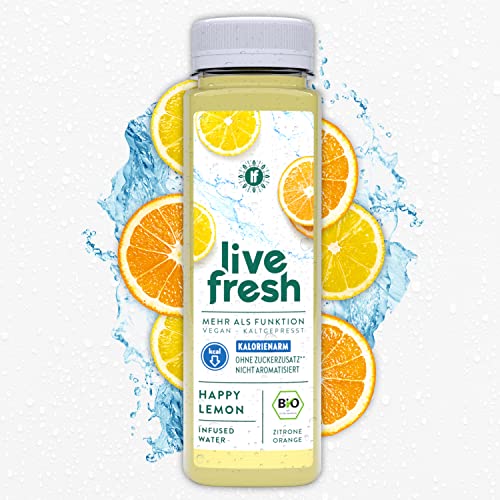 LiveFresh Happy Lemon - BIO Infused Water - 12 x 250ml - inkl. 3€ Pfand von LiveFresh