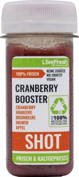 LiveFresh Kaltgepresster Shot Cranberry Booster von LiveFresh