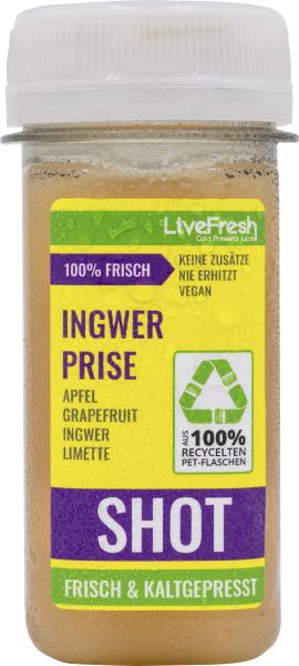 LiveFresh Kaltgepresster Shot Ingwer Prise von LiveFresh