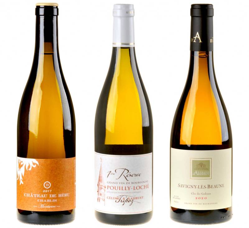 3er-Weinpaket L’Art du Chardonnay zum vinocentral-Livestream 3 Gläser: Weißweine aus dem Burgund von Livestream Pakete