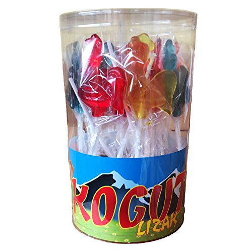 Lollies Hahn Gross mit Himbeergeschmack 27 Stück 1,215kg Lutscher Lollipops Dauerlutscher am Stiel von Lizak