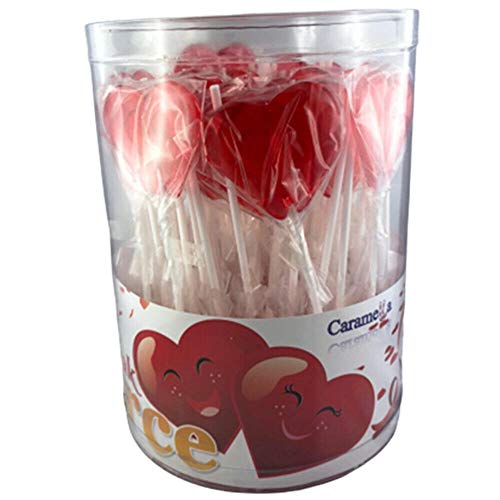 Lollipops Herzen 60 Stück Lollies Dauerlutscher am Stiel von Lizak