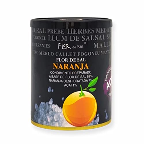 Llum de Sal Flor Naranja Gourmet Meersalz feinste Salzflocken mit Orange - das perfekte Geschenk aus Mallorca Spanien 150g von Llum de Sal