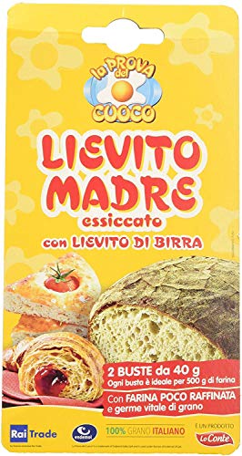 3x Lo Conte Lievito Madre hefe Pizza, Brot, Croissa Mischung kuchen 2 Beutel 40 g von Lo Conte