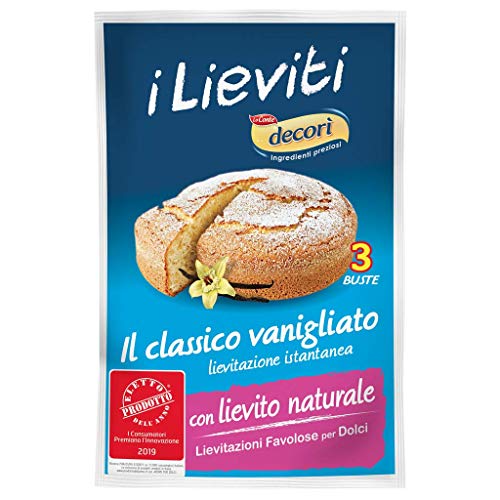 3x Lo Conte decorì i Lieviti Il classico vanigliato Vanille Hefe sofortiger Sauerteig Hefe für Süßigkeiten ( 3 x 18g ) 54g von Lo Conte