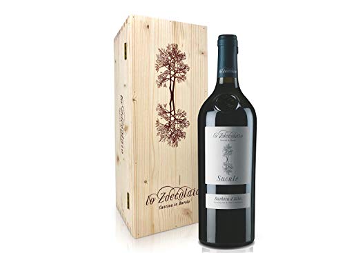 Lo Zoccolaio Barbera d'Alba DOC Suculè Superiore Rotwein - Flaschen Piedmont Wein Holzbox Barbera trocken Barbera trocken (1 x 0.75 l) von Lo Zoccolaio
