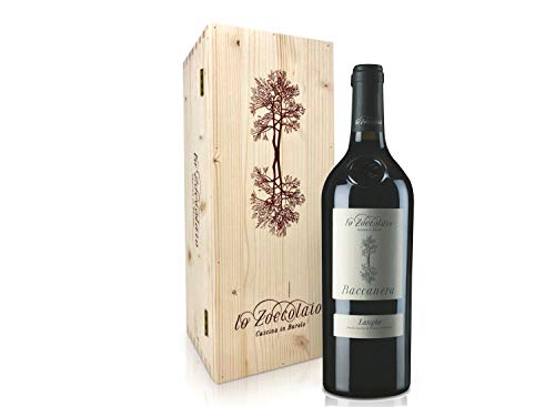 Lo Zoccolaio Langhe DOC Baccanera Rotwein - Flaschen Piedmont Wein Holzbox Barbera-Merlot-Nebbiolo-Canernet Sauvignon trocken Barbera trocken (1 x 750 ml) von Lo Zoccolaio