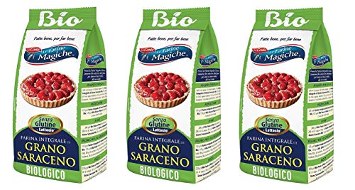 3x Lo conte Le farine magiche Grano Saraceno Buchweizen 500g Glutenfrei, Volkorn von Lo conte