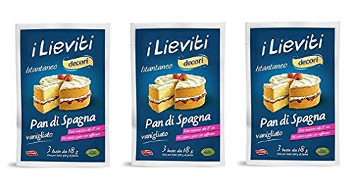 3x Lo conte i lieviti pan di spagna vanigliato Biskuitkuchen hafe Vanille 3x18g von Lo conte