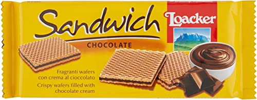 12x Loacker Sandwich Chocolate, duftende Waffeln mit Schokoladencreme - 75 g von Loacker