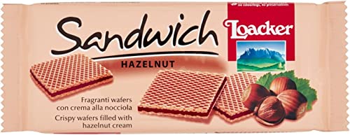 12x Loacker Sandwich Noisette Hazelnut duftende Waffeln mit Haselnusscreme - 75 g von Loacker