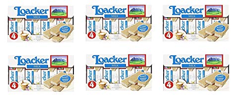 24x Loacker Classic Würfel milk reigel milch Waffeln kekse cookies kuchen 45g von Loacker