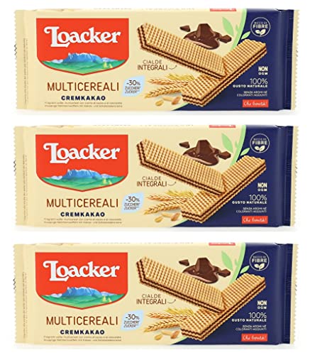 3x Loacker Wafer Multicerealli Cremkakao Mehrkorn Waffeln mit Schokoladencreme und Kakaocreme mit Vollkornmehl 175g 3x Loacker Wafer Multicerealli Cremkakao Mehrkorn Waffeln mit Schokoladencreme und Kakaocreme mit Vollkornmehl 175g von Loacker