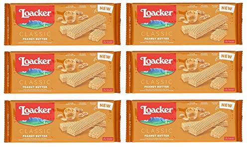 6x Loacker Wafer Classic Peanut Butter Waffeln mit Erdnusscreme Erdnussbutter 175g 6x Loacker Wafer Classic Peanut Butter Waffeln mit Erdnusscreme Erdnussbutter 175g von Loacker