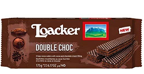 6x Loacker Wafer Double Choc cookies Waffeln mit Schokolade und Kakaocreme 175g von Loacker