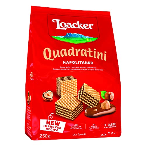 Loacker Quadratini Napolitaner (Haselnuss) 250G|Italien von Loacker