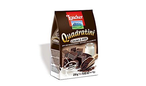 Waffeln Quadratini Cacao & Milk 250 gr. - Loacker von Loacker