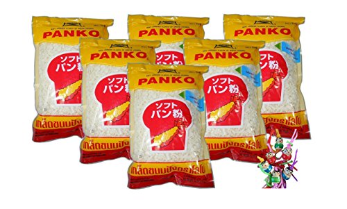 [ 6x 200g ] LOBO PANKO Brotkrumen nach japanischer Art / Tempura / Breadcrumbs + ein kleines Glückspüppchen - Holzpüppchen von Lobo