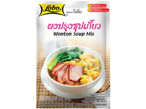 LOBO 40g Mix für Wonton Suppe, Würzpulver für Wan Tan Suppen nach Wenchou Art von lobo