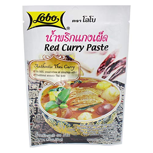 Rote Curry Paste - Original aus Thailand - Für leckeres Thai Curry, 12 x 50g von Lobo