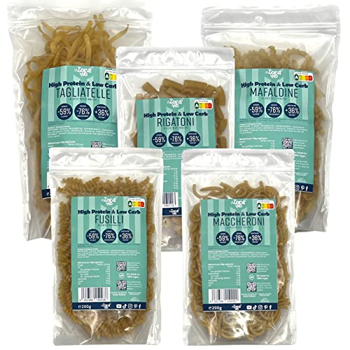 Locawo Low Carb* Box Pasta Lovers | Bis zu 74% weniger Kohlenhydrate | bis 12-fache Menge Ballaststoffe | Vegan von Locawo