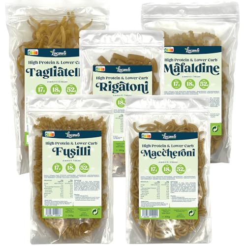 Locawo High Protein & Low Carb Box Pasta Lovers | Bis zu 74% weniger Kohlenhydrate | bis 12-fache Menge Ballaststoffe | Vegan von Locawo