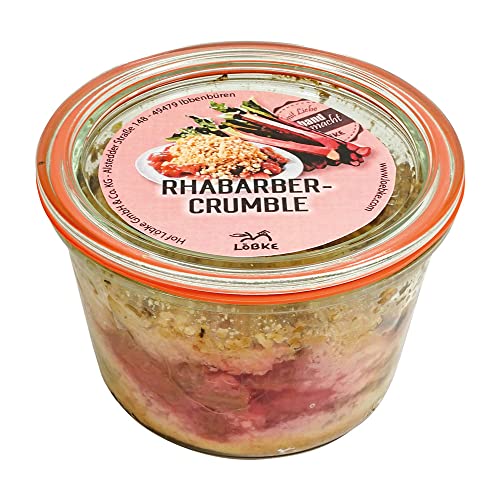 Löbke | Gebackener Rhabarber-Crumble | mit Butterstreuseln und Rhabarberstücken | 240g von Löbke