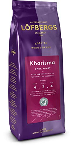 Lofbergs Kharisma Dark Röstkaffee Vollkaffee Bohnen Schwedenkaffee passend für alle Kaffeemaschinen 8x400g Lofbergs Kharisma Dark Röstkaffee Vollkaffee Bohnen Schwedenkaffee passend für alle Kaffeemaschinen 8x400g von Löfbergs