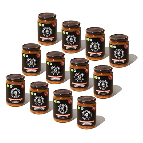 Löwenanteil - 100% Bio MEDITERRANES HÜHNCHEN - 12x 570g Glas - Proteinreiches Fertiggericht mit bestem Hühnchen - Ohne Zuckerzusatz & Glutenfrei von Löwenanteil
