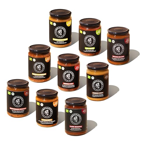 Löwenanteil - STARTERBOX - 9 proteinreiche Fertiggerichte in Bio-Qualität, fertig in 3 Minuten - Ohne Zuckerzusatz Löwenanteil - STARTERBOX - 9 proteinreiche Fertiggerichte in Bio-Qualität, fertig in 3 Minuten - Ohne Zuckerzusatz von Löwenanteil