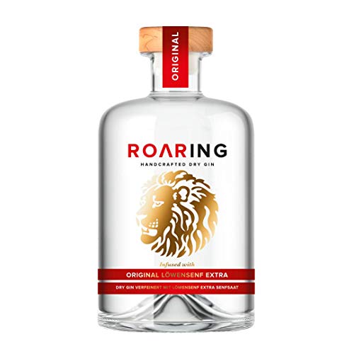 LÖWENSENF Roaring Gin, 500ml, Glasflasche, Handcrafted Dry Gin von Löwensenf