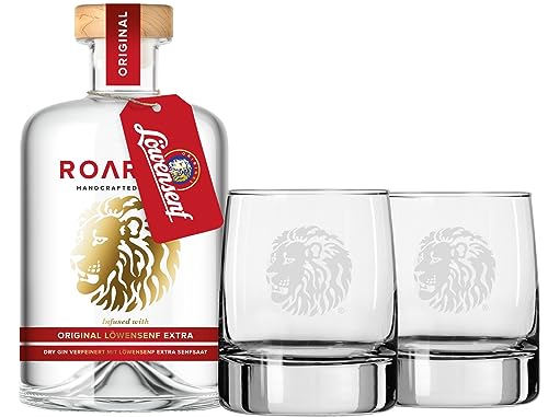 Löwensenf - Geschenkset Roaring Gin - 500 ml + 2 Gläser von Löwensenf
