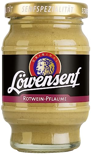 Löwensenf - Senfspezialität Rotwein-Pflaume - (100ml) Tönnchen von Löwensenf