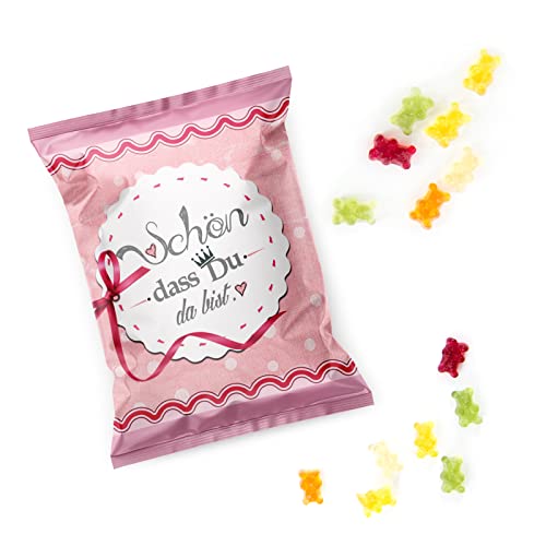 Logbuch-Verlag 25 kleine Päckchen Gummibärchen Gäste Geschenk Kommunion rosa Gastgeschenk Konfirmation von Logbuch-Verlag