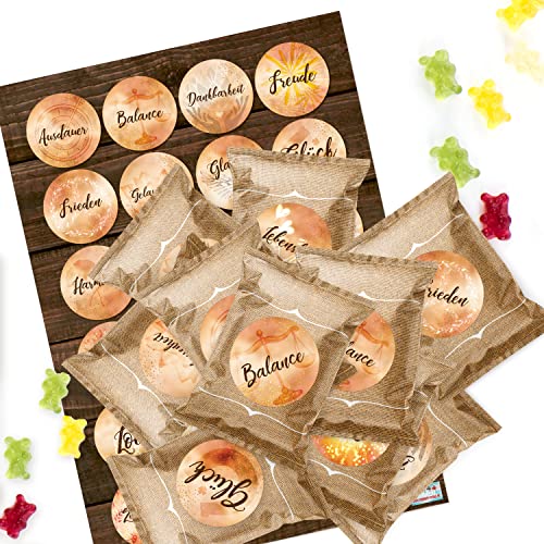 Logbuch-Verlag 24 mini Fruchtgummi Päckchen Motivation Sprüche kleines Geschenk Give-Away Süßigkeit für Freunde Kollegen Kunden von Logbuch-Verlag