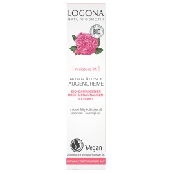 Aktiv glättende Augencreme mit Rose & Kalpariane von LOGONA