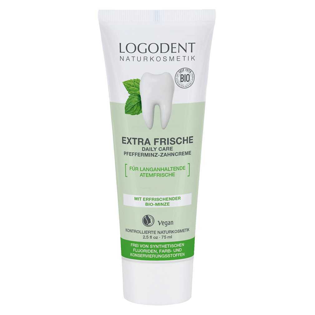 Bio Extra Frische Daily Care Pfefferminz-Zahncreme Bio Extra Frische Daily Care Pfefferminz-Zahncreme von Logona