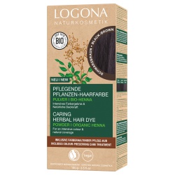 Pflanzen-Haarfarbe-Pulver schwarzbraun von LOGONA