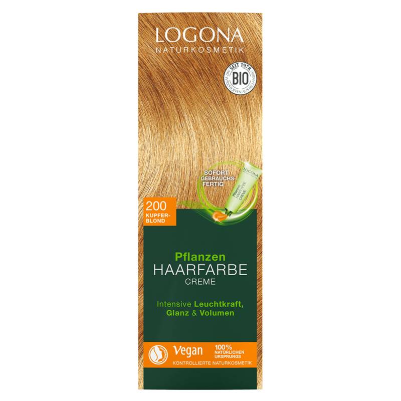 Pflanzenhaarfarbe Creme 200 Kupferblond von Logona