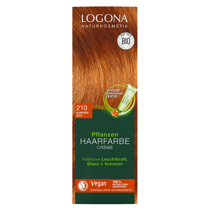 Pflanzenhaarfarbe Creme 210 Kupferrot von Logona