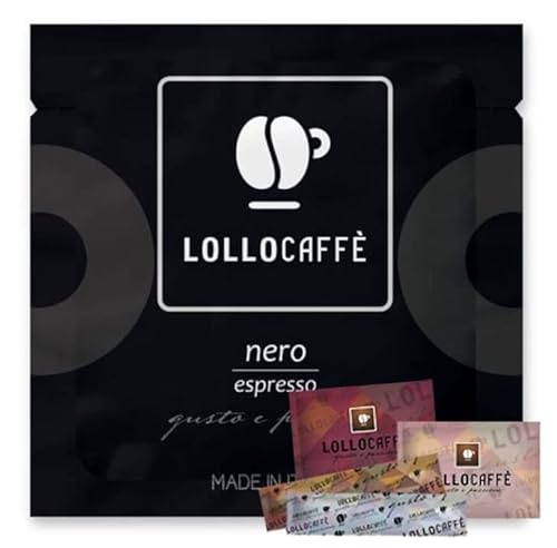 LOLLO Kaffeepads aus Papier ESE, 44 mm, schwarze Mischung + Zubehörset (300) von Lollo