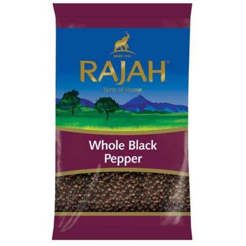 Rajah Black Pepper Whole 100g x 10 Stück von London Grocery