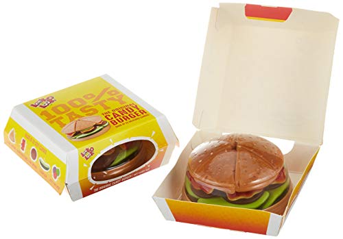 Look O Look Candy Burger-Kreation aus 22 Fruchtgummi und Schaumzucker-Stückchen auf Kunststoff-Unterlage im original Imbiss-Karton, 9er Pack (9 x 130 g) von Look O Look