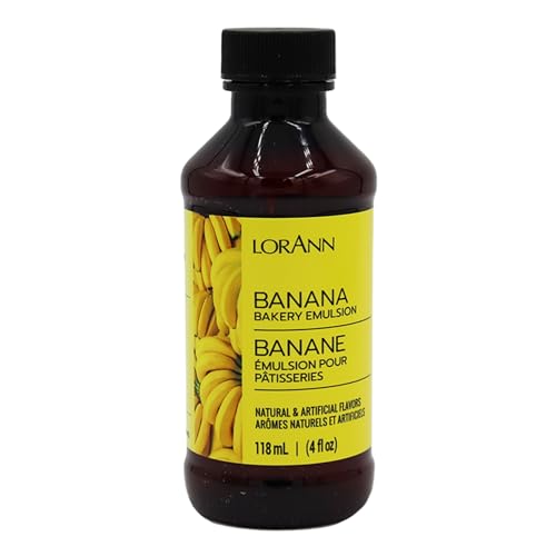 LorAnn Bakery Emulsion Banana/Bananen Backemulsion Lebensmittelaroma Ideal zum Backen von Kuchen Keksen Plätzchen und für Füllungen wie Zuckerguss und Desserts - 118ml LorAnn Bakery Emulsion Banana/Bananen Backemulsion Lebensmittelaroma Ideal zum Backen von Kuchen Keksen Plätzchen und für Füllungen wie Zuckerguss und Desserts - 118ml von LorAnn