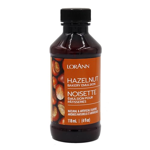 LorAnn Bakery Emulsion Hazelnut/Haselnusse Backemulsion Lebensmittelaroma Ideal zum Backen von Kuchen Keksen Plätzchen und für Füllungen wie Zuckerguss und Desserts - 118ml LorAnn Bakery Emulsion Hazelnut/Haselnusse Backemulsion Lebensmittelaroma Ideal zum Backen von Kuchen Keksen Plätzchen und für Füllungen wie Zuckerguss und Desserts - 118ml von LorAnn