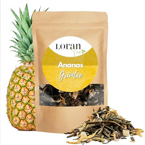 Loran Tee - Grüntee, lose 80g, Grüntee, Premium Qualitat, Abnehmen und Gewichtsverlust Tee, loser Tee, gesund (Grüner Tee Ananas) Loran Tee - Grüntee, lose 80g, Grüntee, Premium Qualitat, Abnehmen und Gewichtsverlust Tee, loser Tee, gesund (Grüner Tee Ananas) von Loran Tee