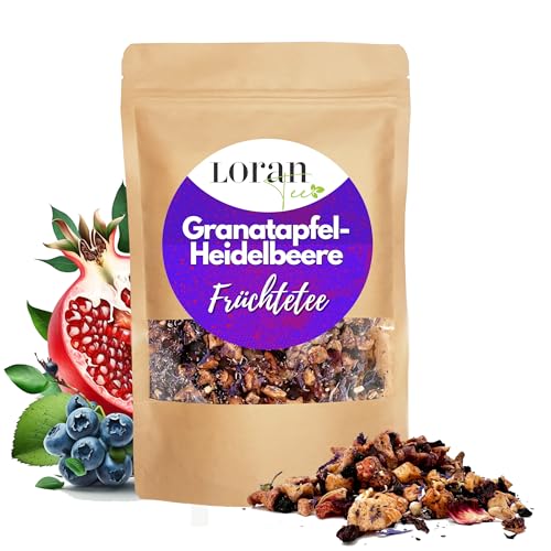 Loran Tee - Früchtetee Granatapfel - Heidelbeere Premium Qualität,125 g, fruchtig, Heidelbeere, Granatapfelkerne, Fliederbeeren, Apfelstücke, Standbodenbeutel mit Zippverschluss Loran Tee - Früchtetee Granatapfel - Heidelbeere Premium Qualität,125 g, fruchtig, Heidelbeere, Granatapfelkerne, Fliederbeeren, Apfelstücke, Standbodenbeutel mit Zippverschluss von Loran Tee